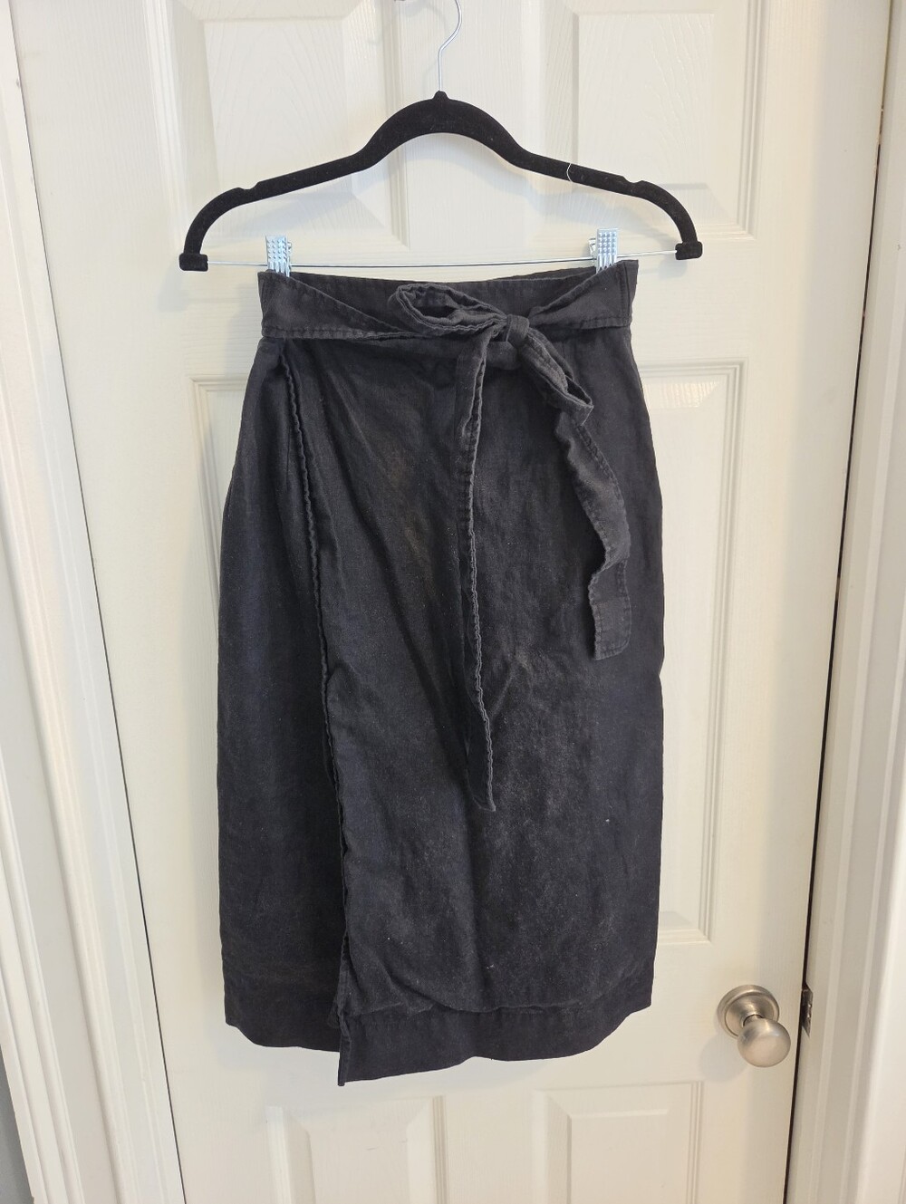 Everlane 100% Linen Wrap Midi Skirt — Size 2 - Picture 3 of 4